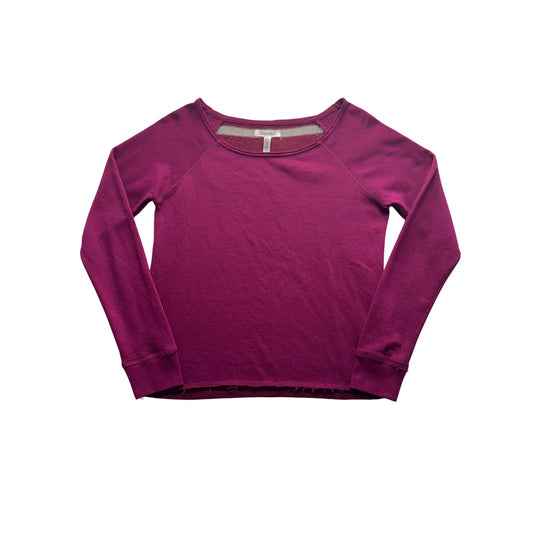 Aeropostale Striped Back Burgundy Long Sleeve Sweater Small #9941