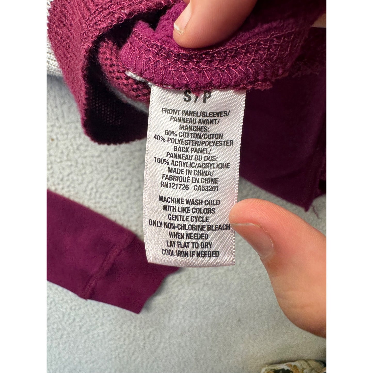 Aeropostale Striped Back Burgundy Long Sleeve Sweater Small #9941