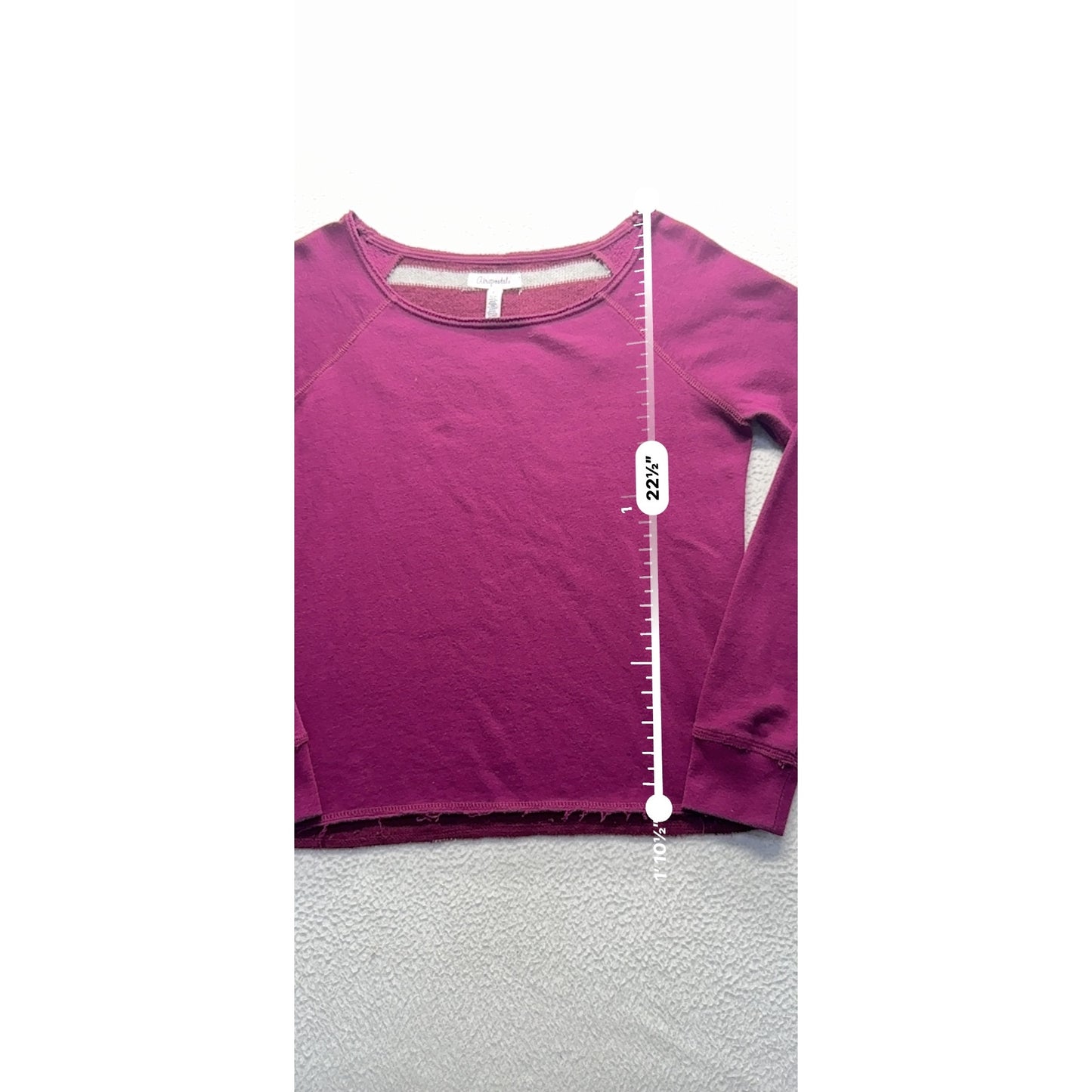 Aeropostale Striped Back Burgundy Long Sleeve Sweater Small #9941