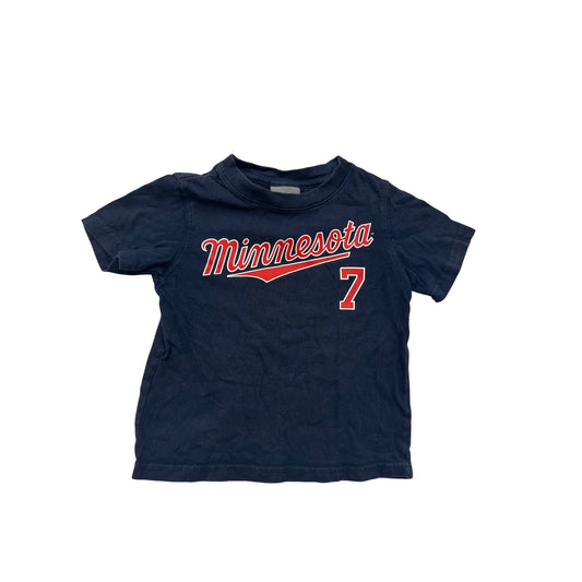 Minnesota Twins 7 Mauer Navy Graphic T-Shirt 3T #8491