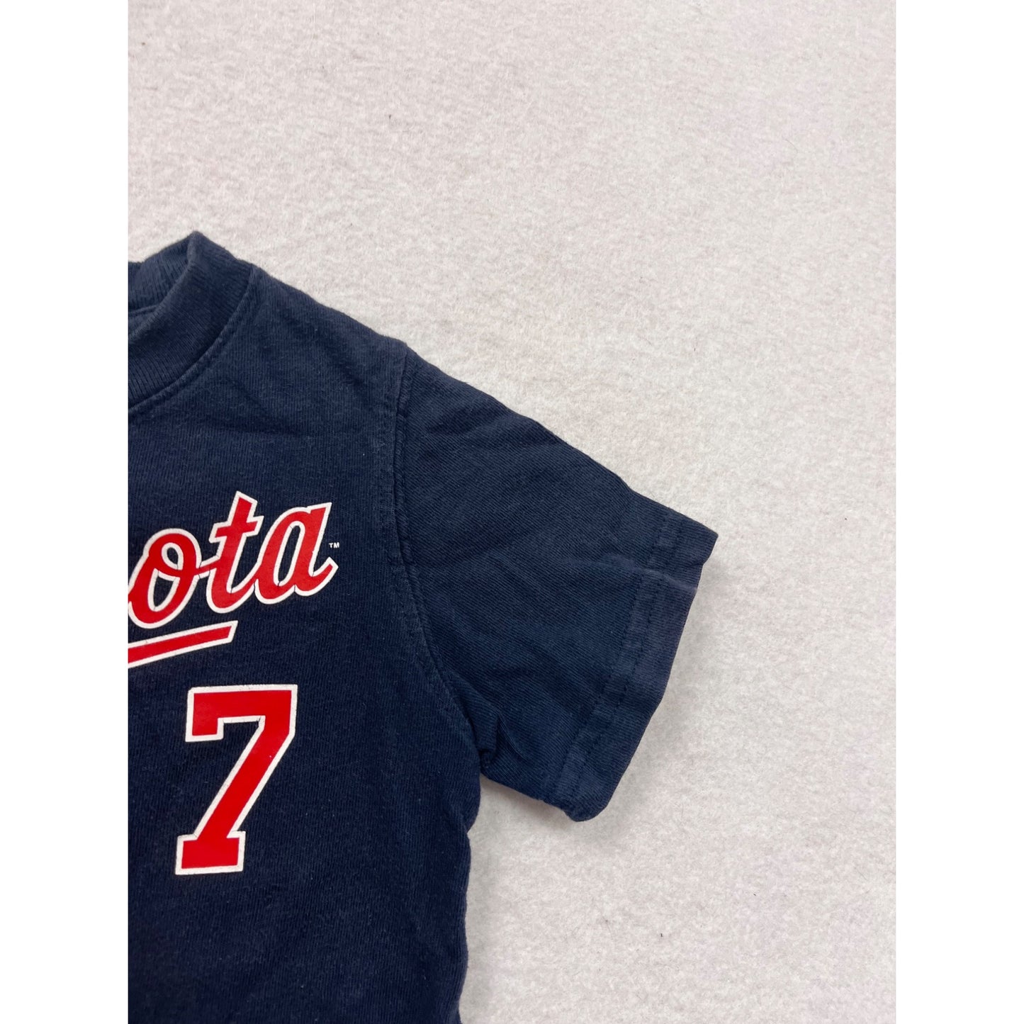 Minnesota Twins 7 Mauer Navy Graphic T-Shirt 3T #8491