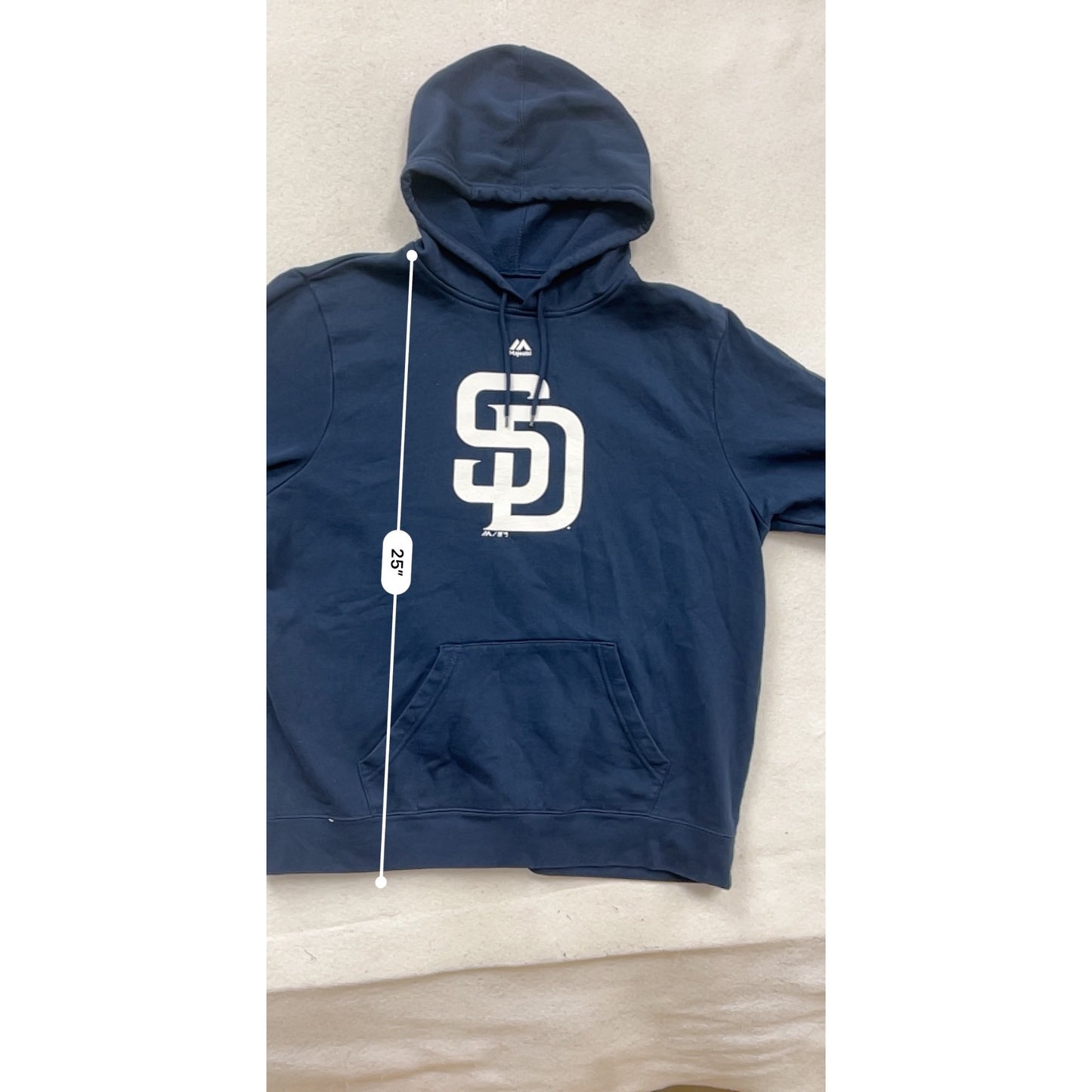 Majestic San Diego Padres Navy Pullover Hoodie XLTG #829A