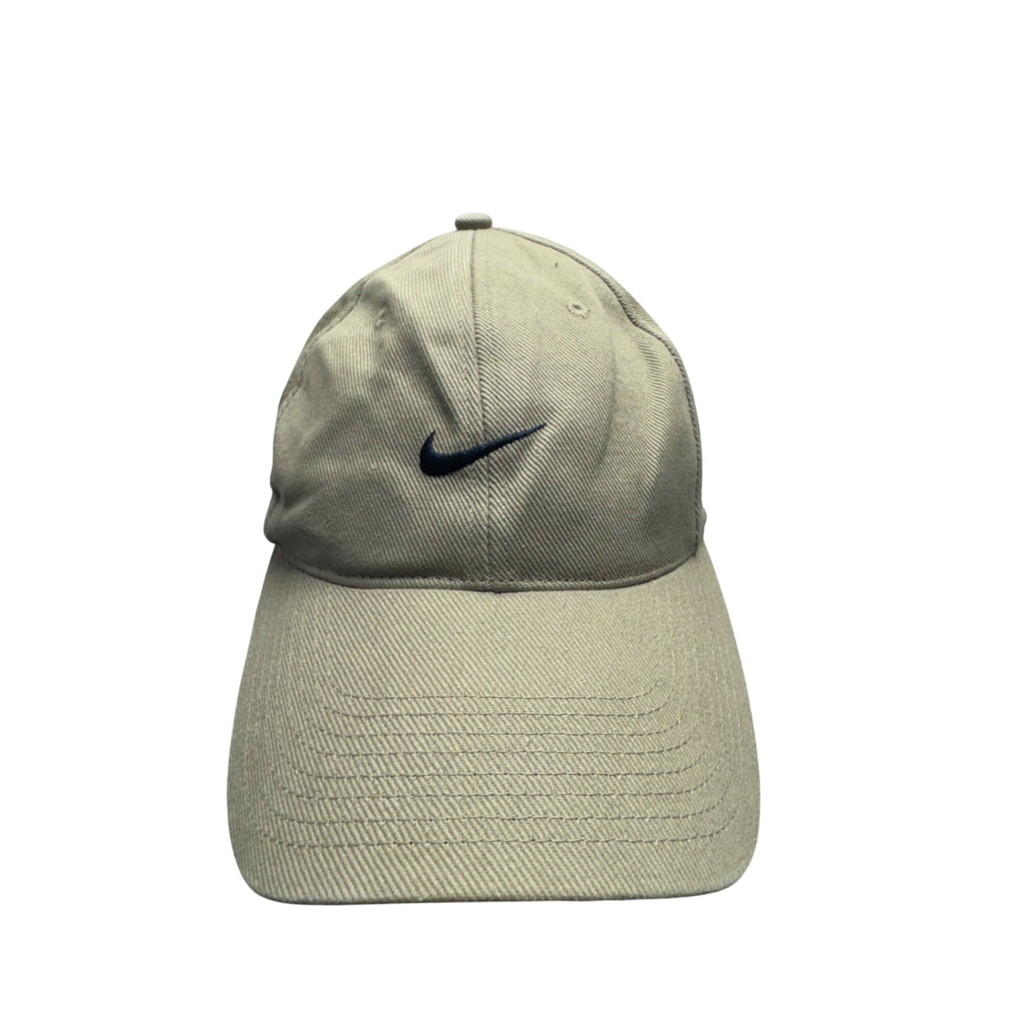 Nike Golf Khaki Hat With Black Swoosh Logo Embroidered #7866