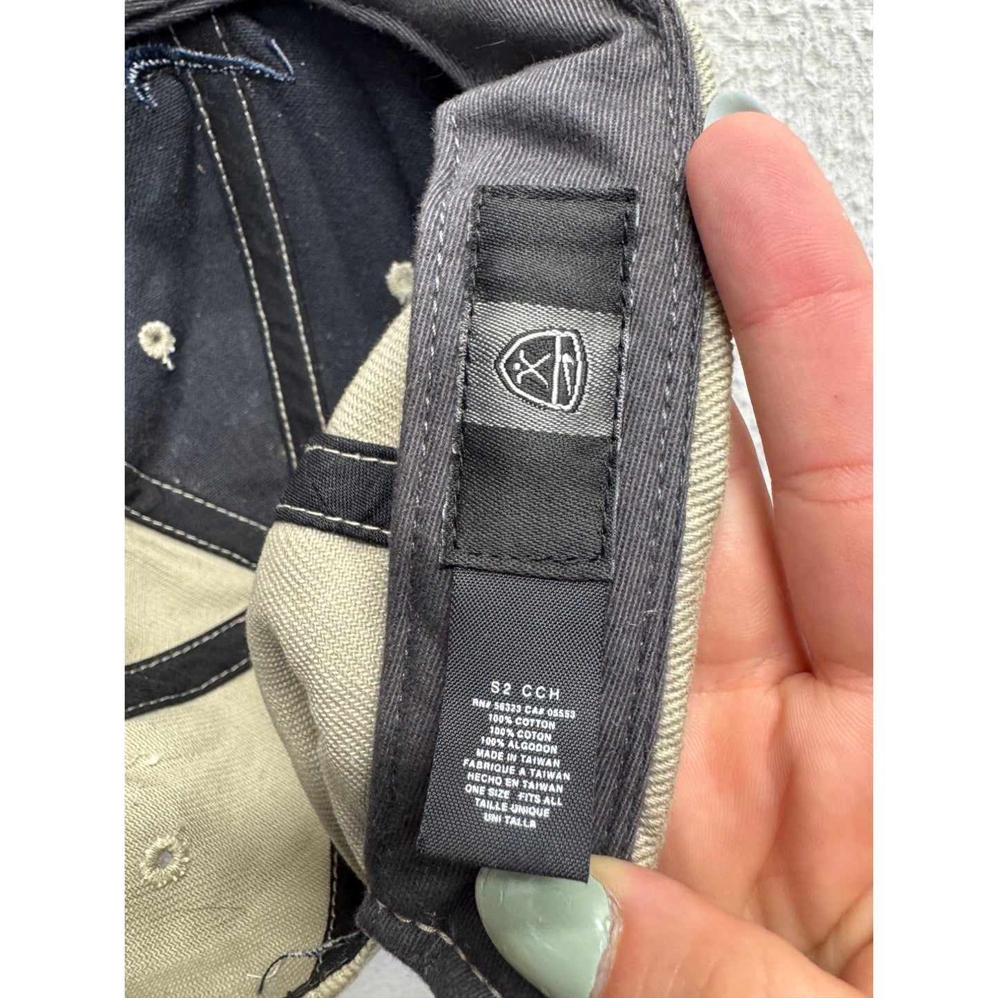 Nike Golf Khaki Hat With Black Swoosh Logo Embroidered #7866