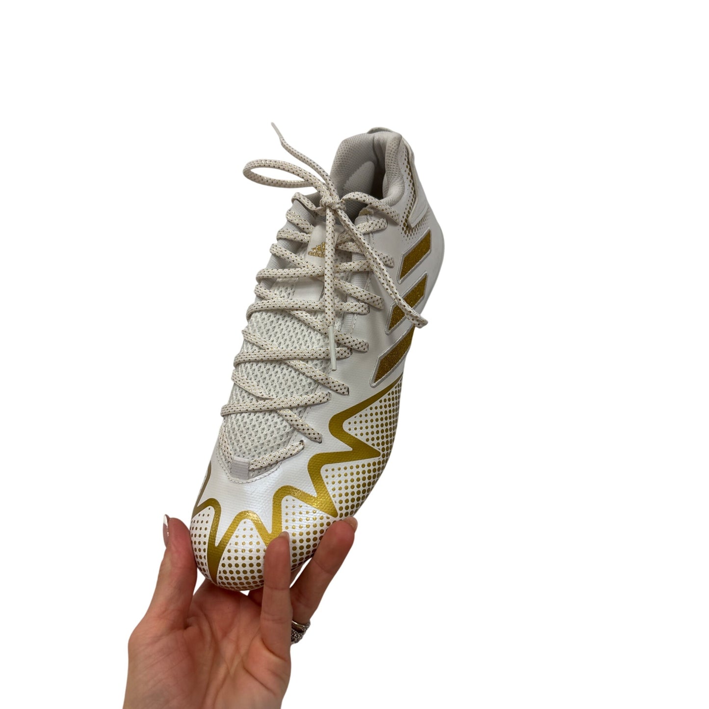 Adidas Freak Spark Gold & White Mens Molded Football Cleats Size 7.5 #6978