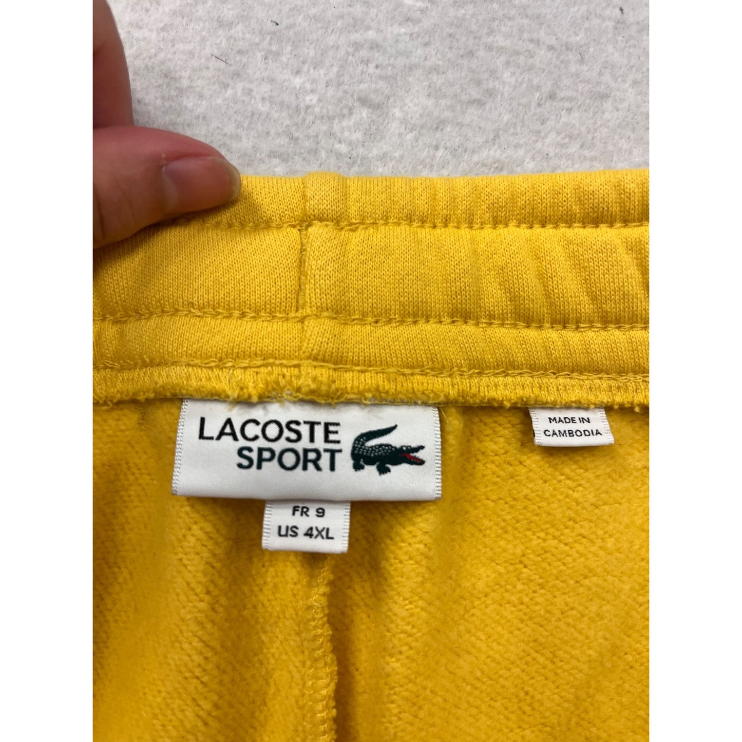 Lacoste Sport Mens Yellow Shorts 4XL With Drawstring #8808