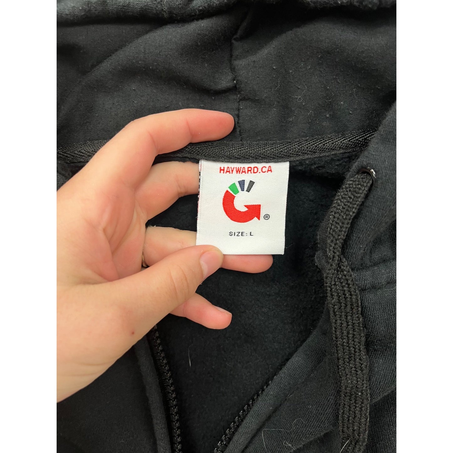 Coors Field Denver CO Black Hoodie Sweatshirt Lg Cotton Polyester Blend #8293