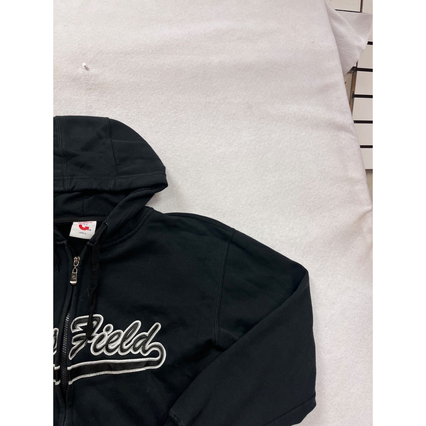 Coors Field Denver CO Black Hoodie Sweatshirt Lg Cotton Polyester Blend #8293