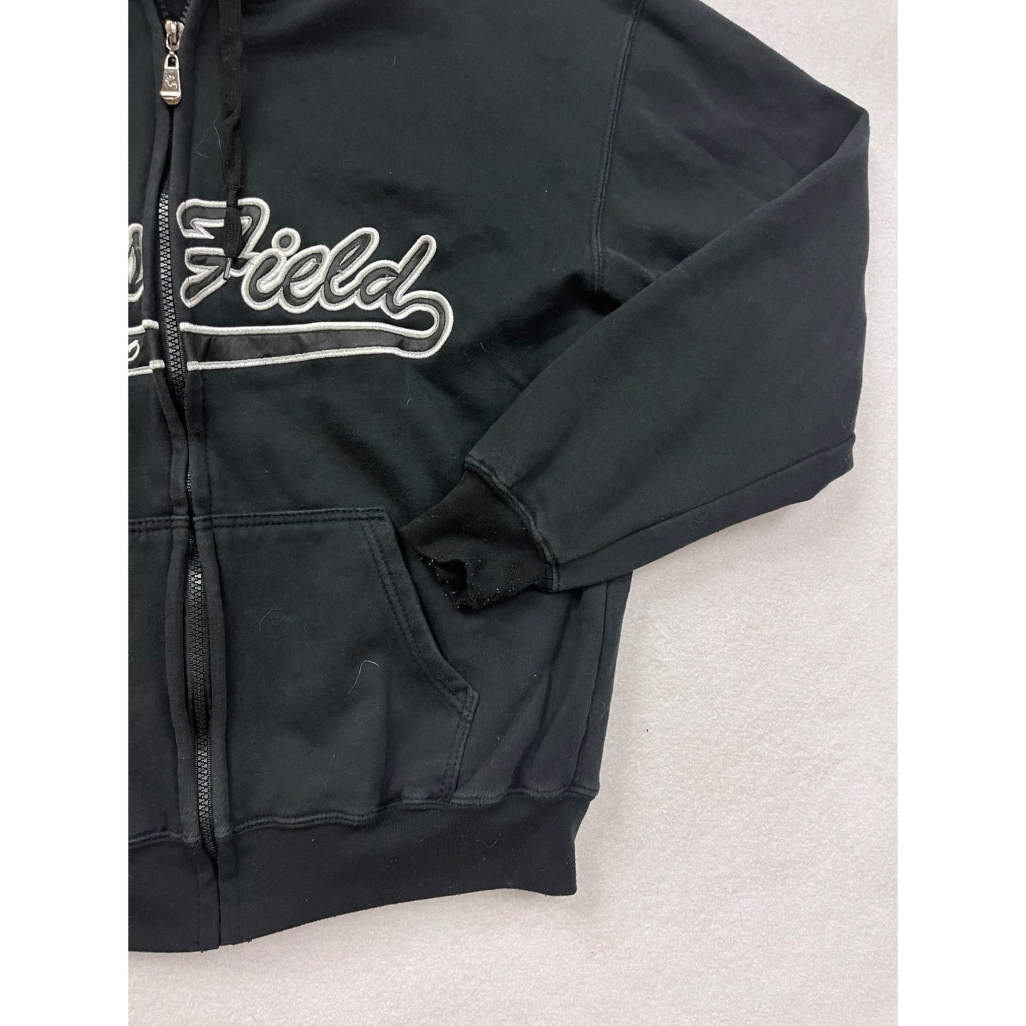 Coors Field Denver CO Black Hoodie Sweatshirt Lg Cotton Polyester Blend #8293