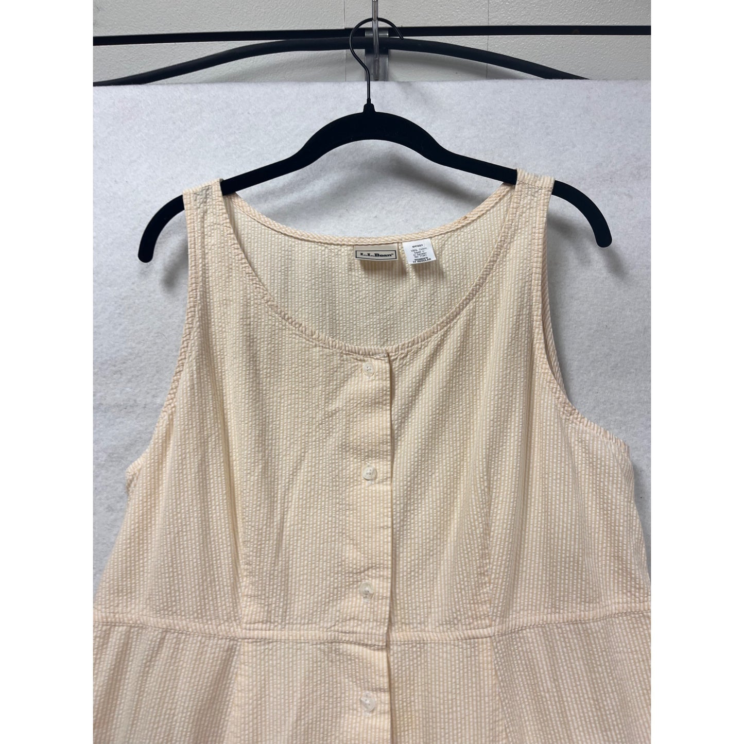 L.L. Bean 14 Button-Front Sleeveless Maxi Dress #171A