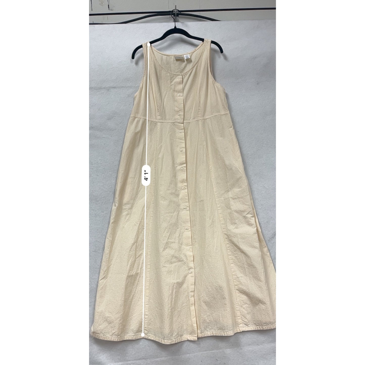 L.L. Bean 14 Button-Front Sleeveless Maxi Dress #171A