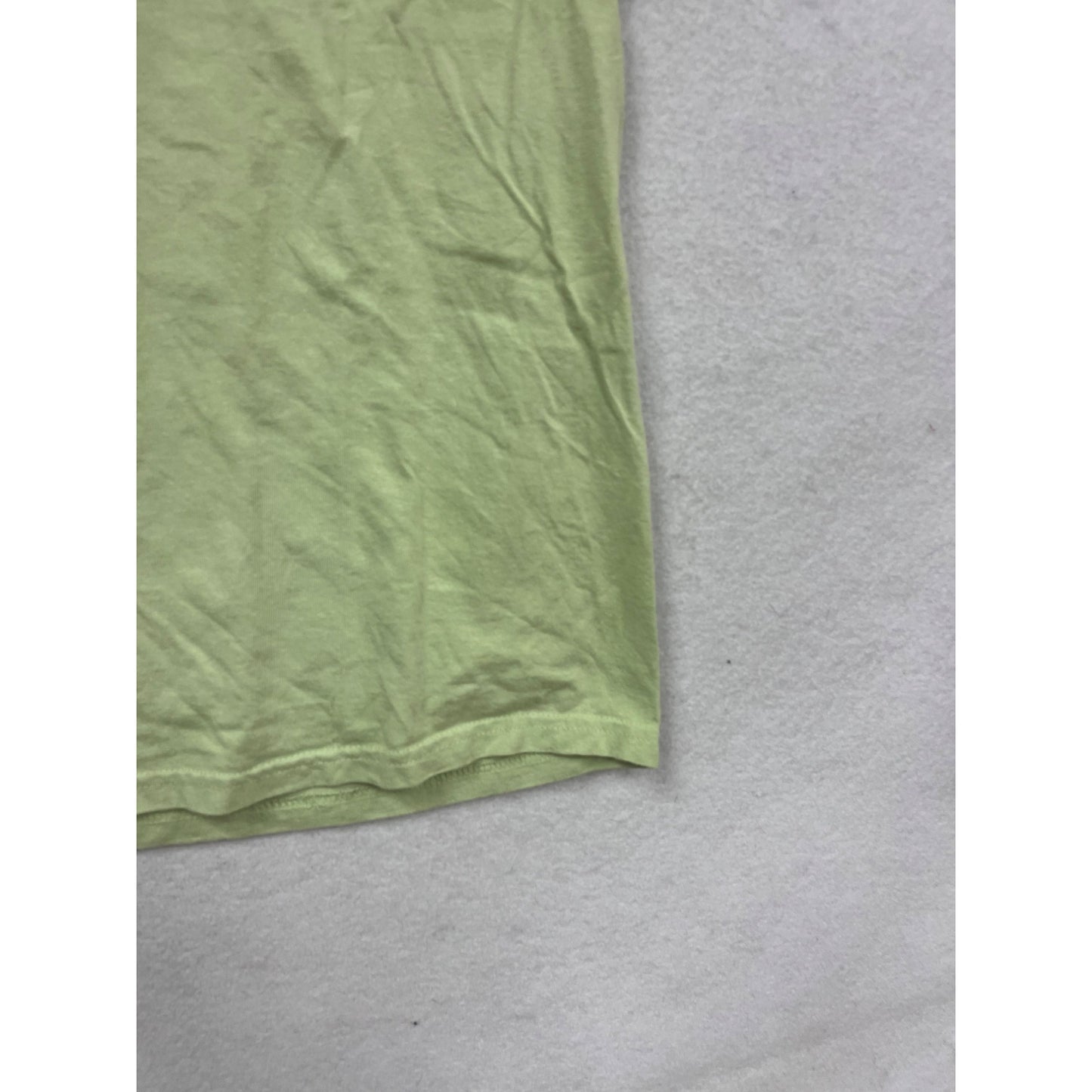 Green Fish Face Graphic T-Shirt 100% Cotton Size L #116A