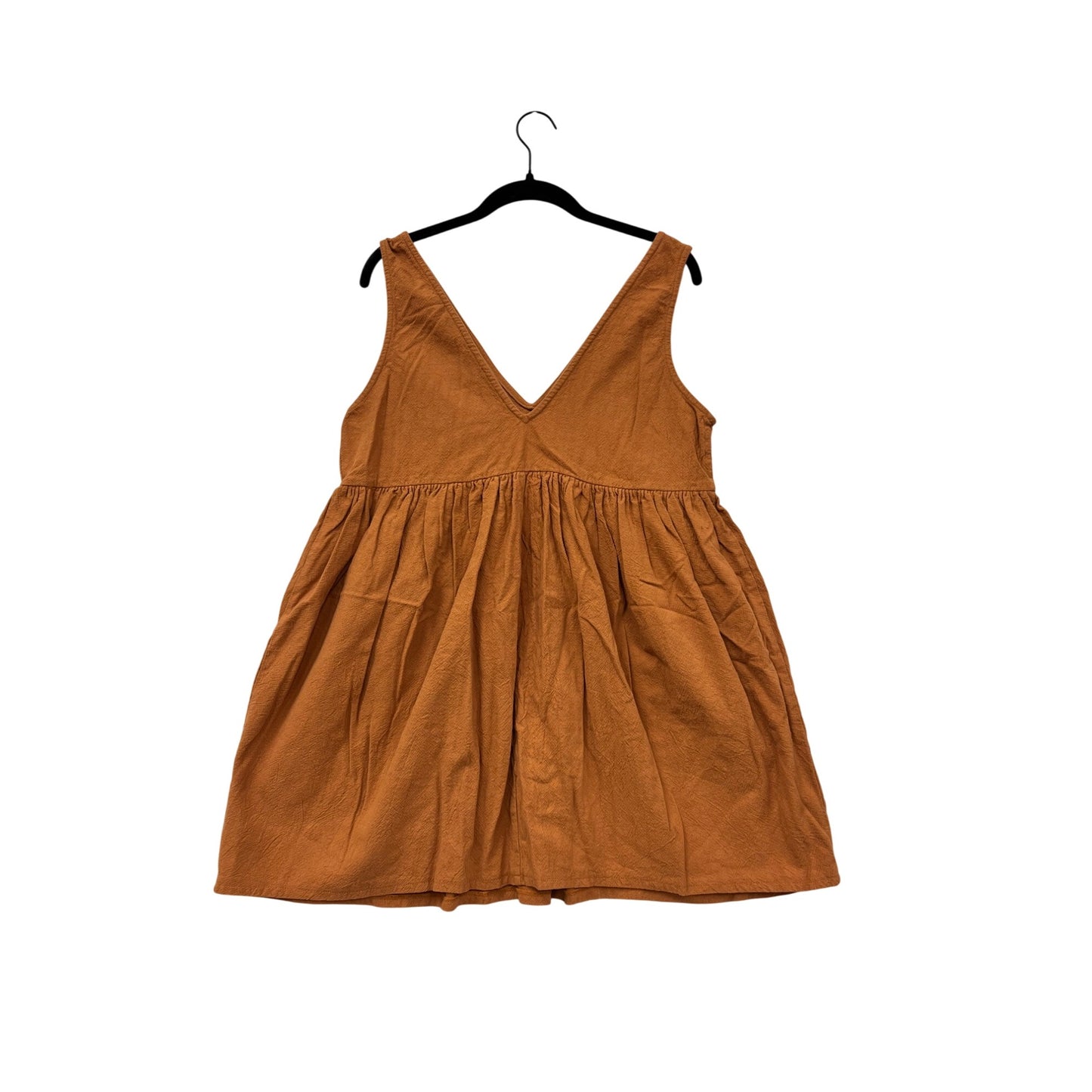 Carly Jean Womens Large Rust Orange Sleeveless Babydoll Dress #8071