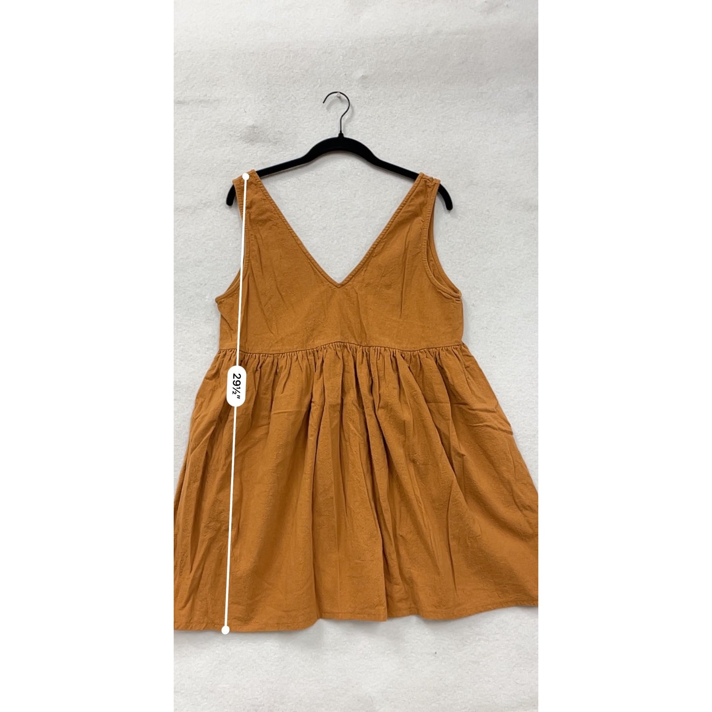 Carly Jean Womens Large Rust Orange Sleeveless Babydoll Dress #8071