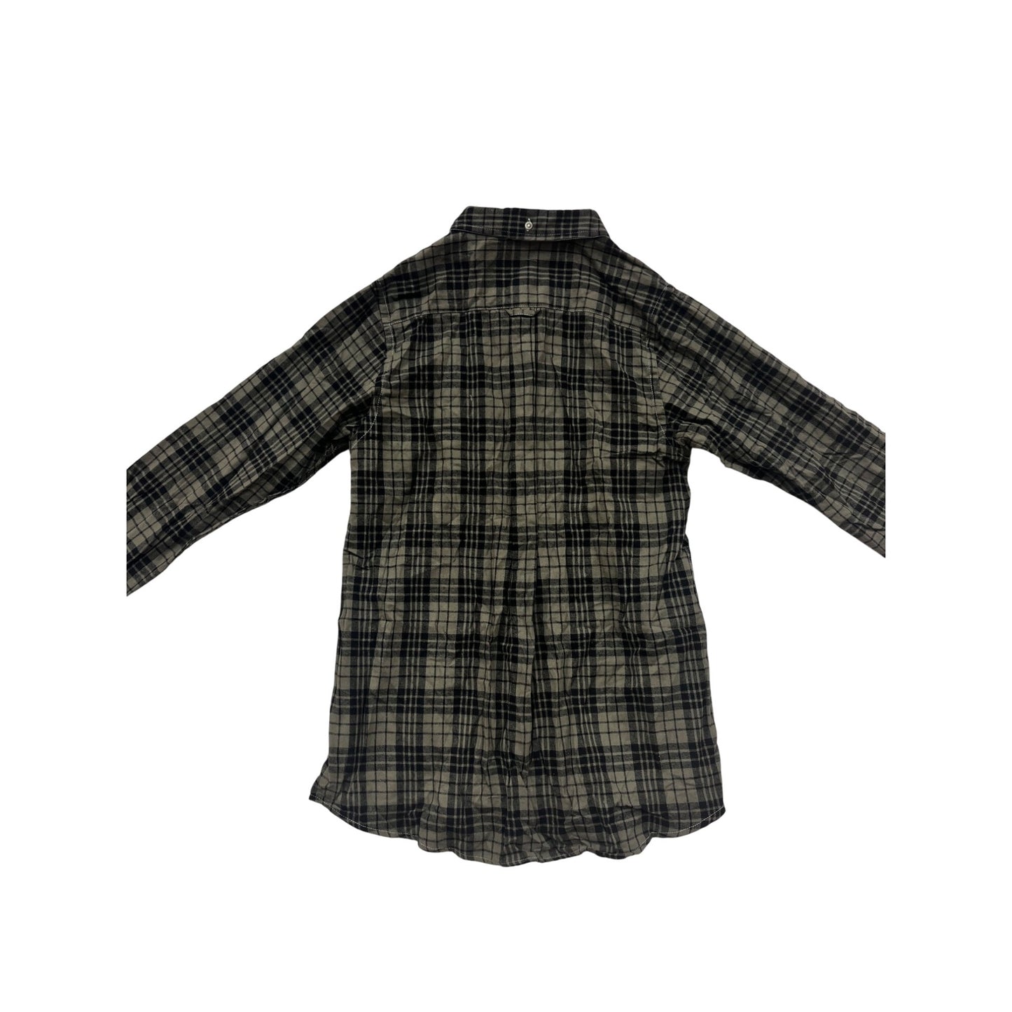 Plaid Button-Up Shirt Size 8 By Peau De Loup Upcycled Cotton #8327
