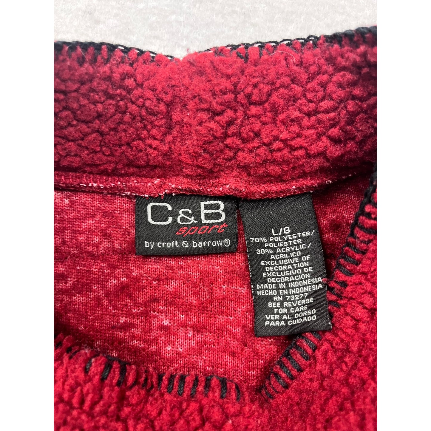 Vintage C&B Sport Red & Black Snowman Pullover Sweater L #993A