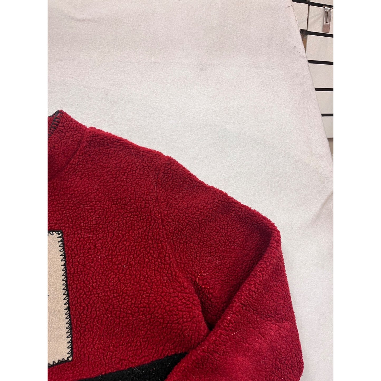 Vintage C&B Sport Red & Black Snowman Pullover Sweater L #993A
