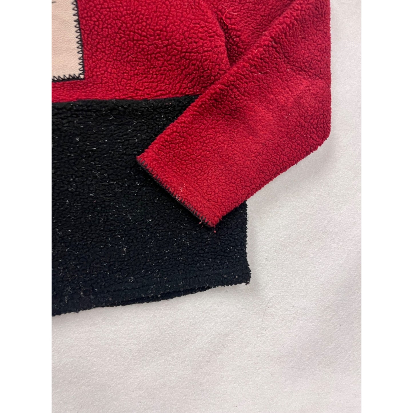 Vintage C&B Sport Red & Black Snowman Pullover Sweater L #993A