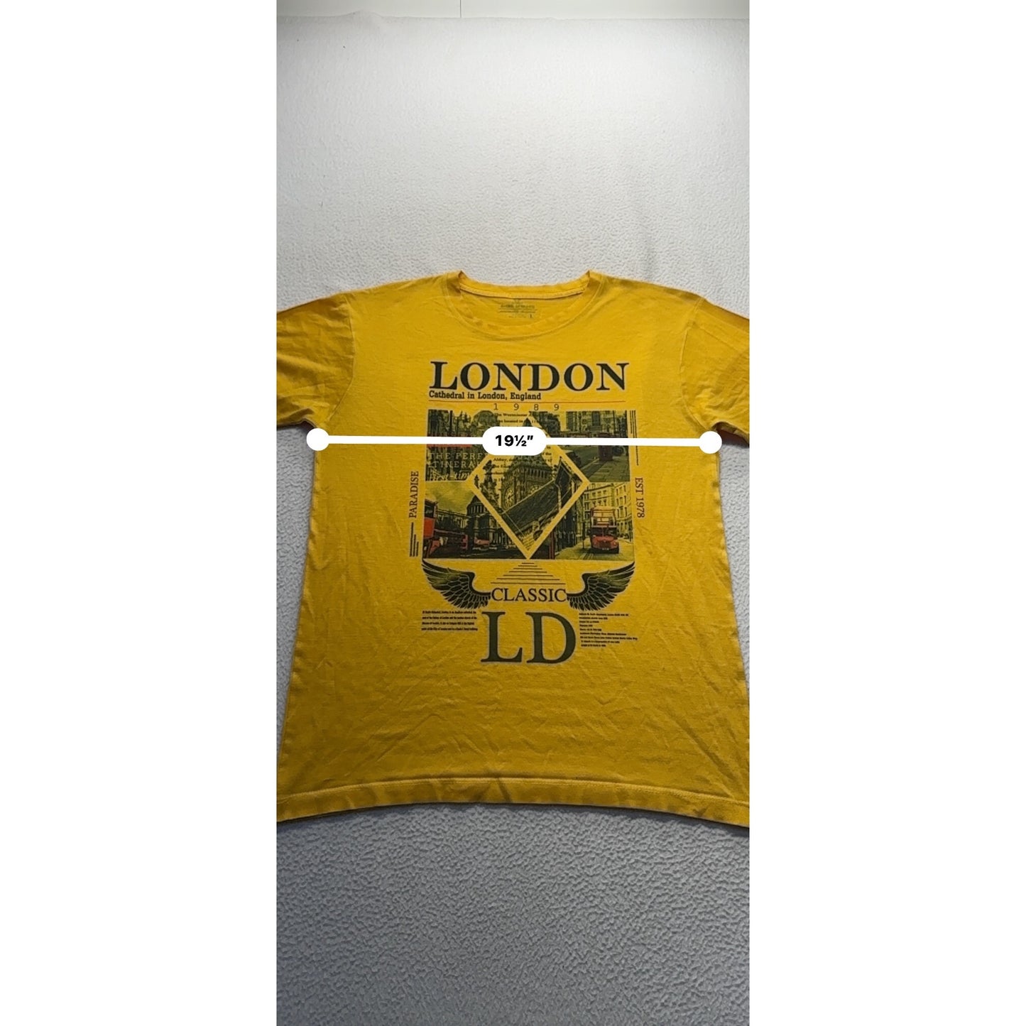 London Classic Graphic T Shirt Vintage Cathedral Design 1989 Streetwear #9599