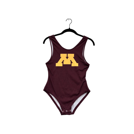 University Of Minnesota Maroon Bodysuit With Snap Closure By Zoozatz #8768