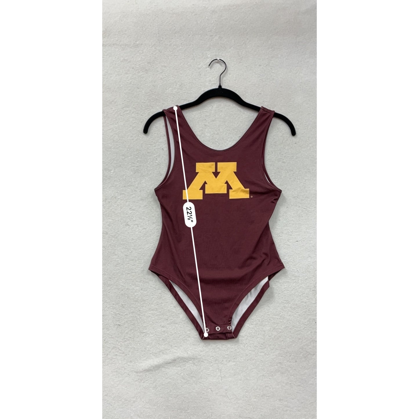 University Of Minnesota Maroon Bodysuit With Snap Closure By Zoozatz #8768
