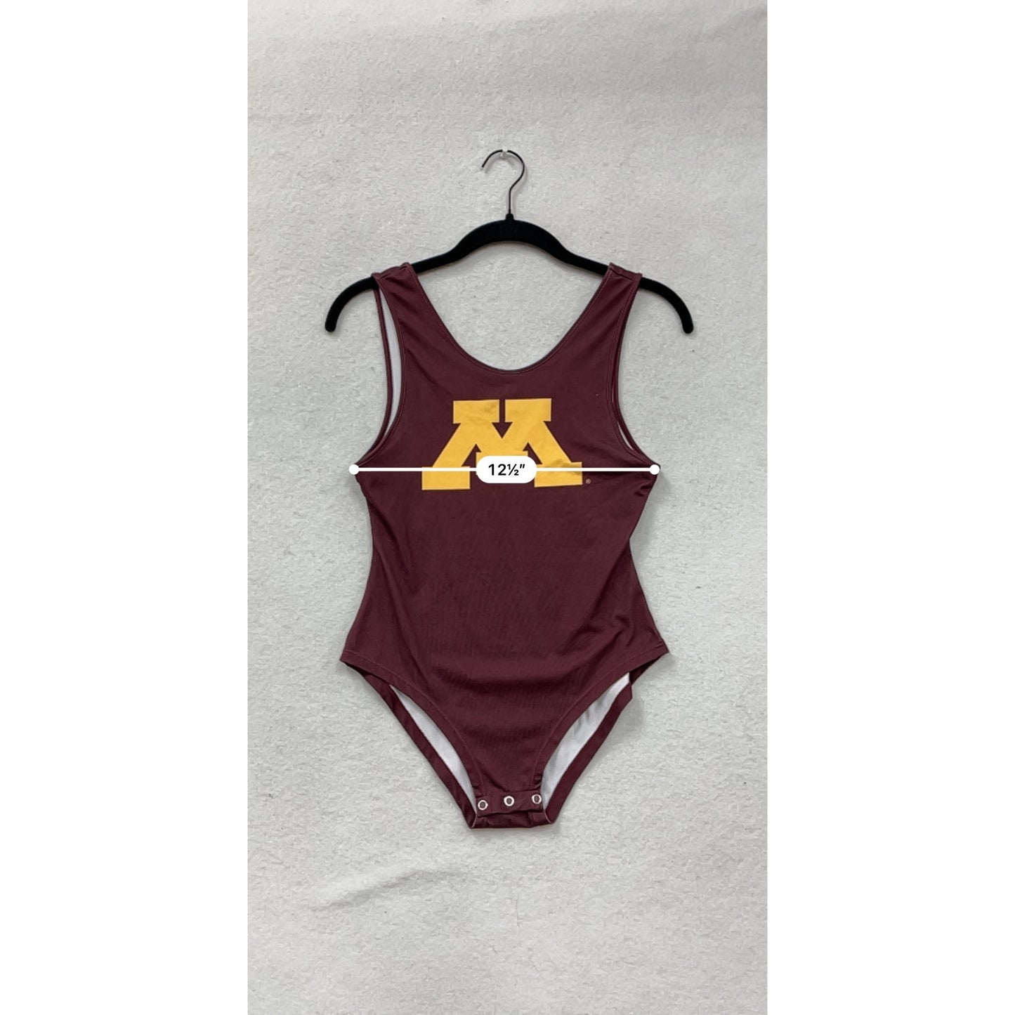University Of Minnesota Maroon Bodysuit With Snap Closure By Zoozatz #8768