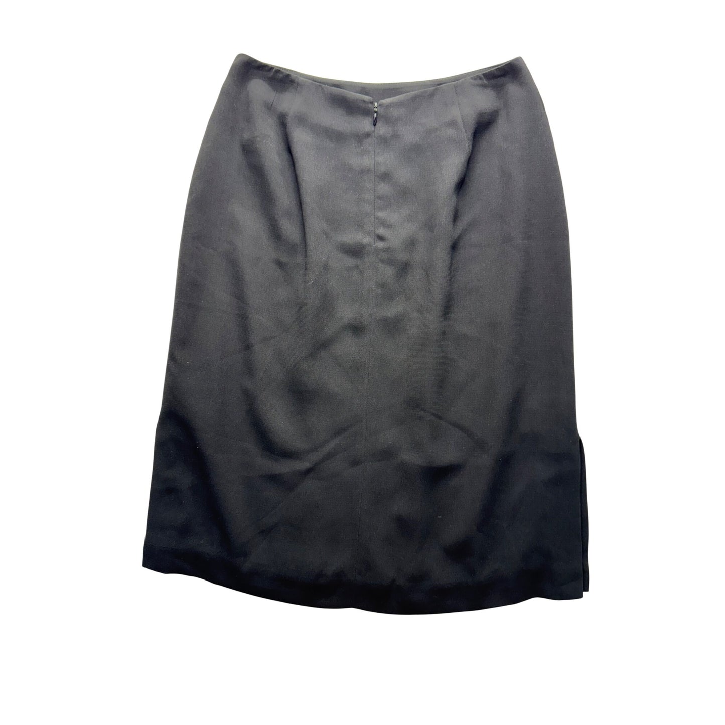 Charter Club Embroidered Floral Black Pencil Skirt 100% Polyester #9565