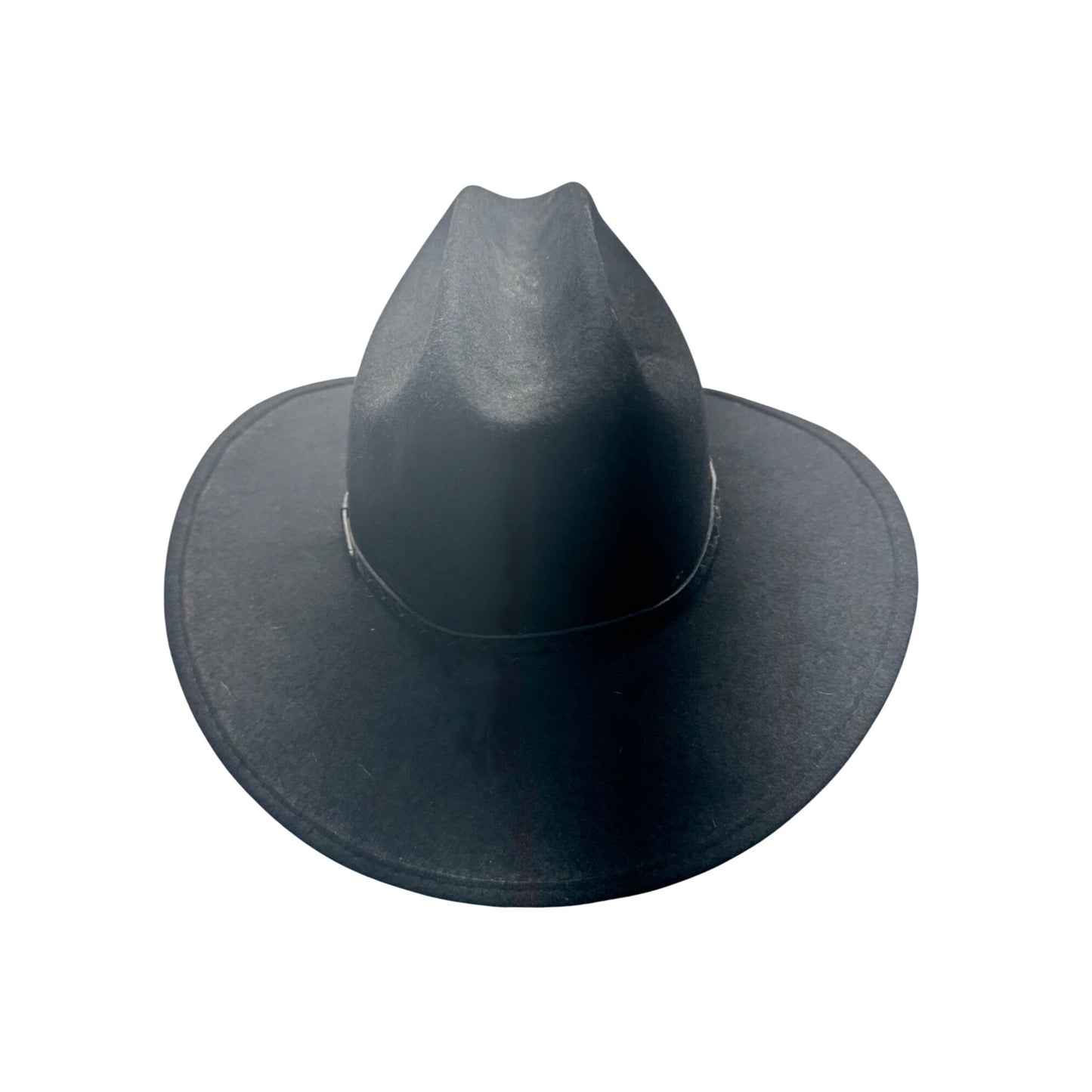 Black Wide Brim Western-Style Cowboy Hat With Braided Band #9212