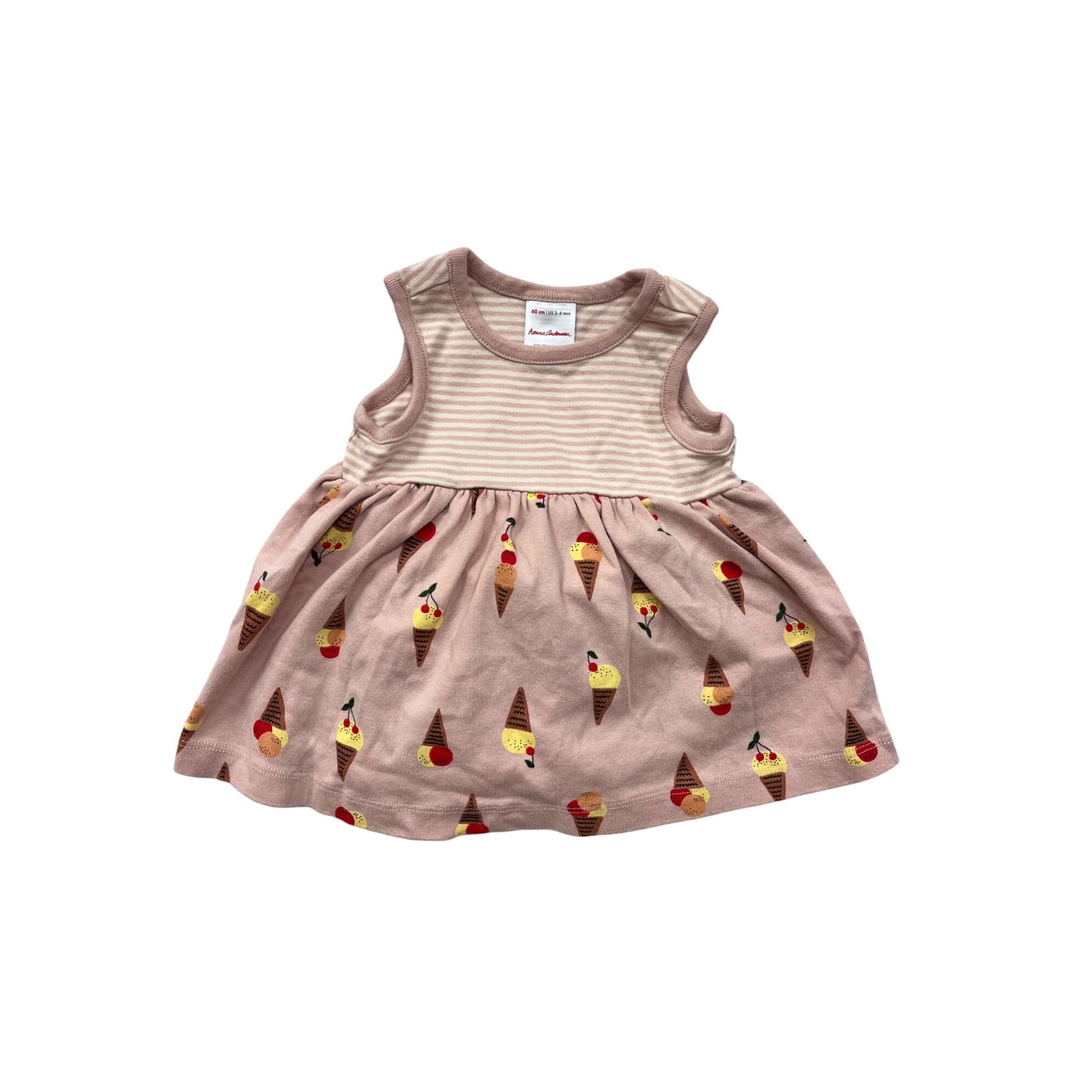Hanna Andersson Baby 3-6M Pink Ice Cream Print Dress #6940