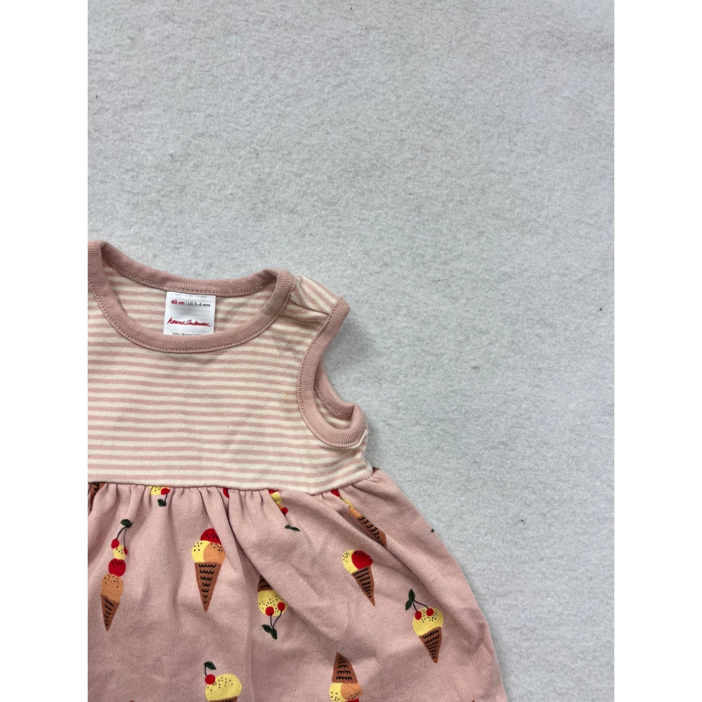 Hanna Andersson Baby 3-6M Pink Ice Cream Print Dress #6940