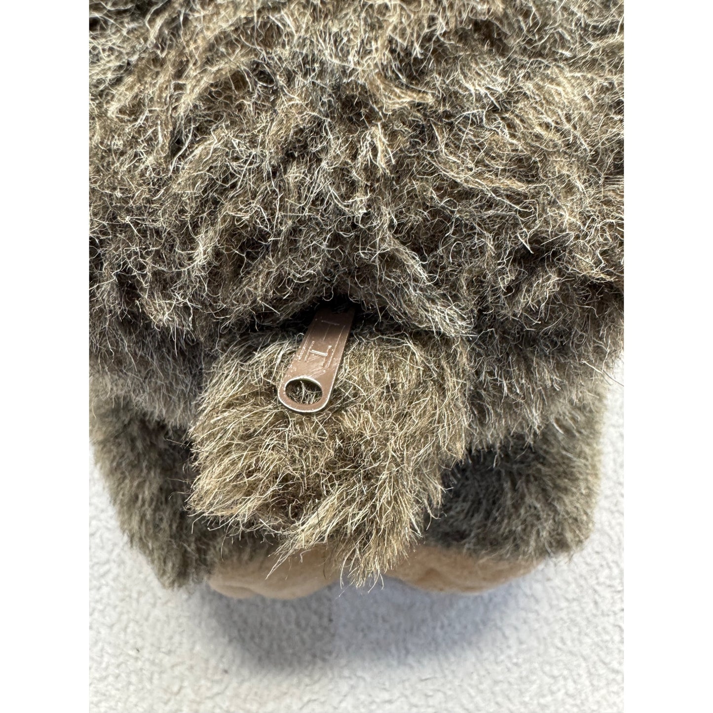 Vintage Plush Brown Bear Stuffed Animal Yellow "Bingo" Polka Dot Bandana 112B