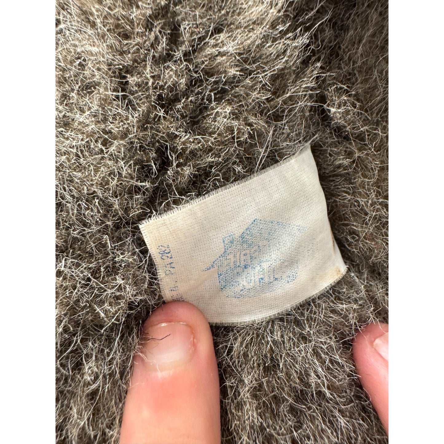 Vintage Plush Brown Bear Stuffed Animal Yellow "Bingo" Polka Dot Bandana 112B