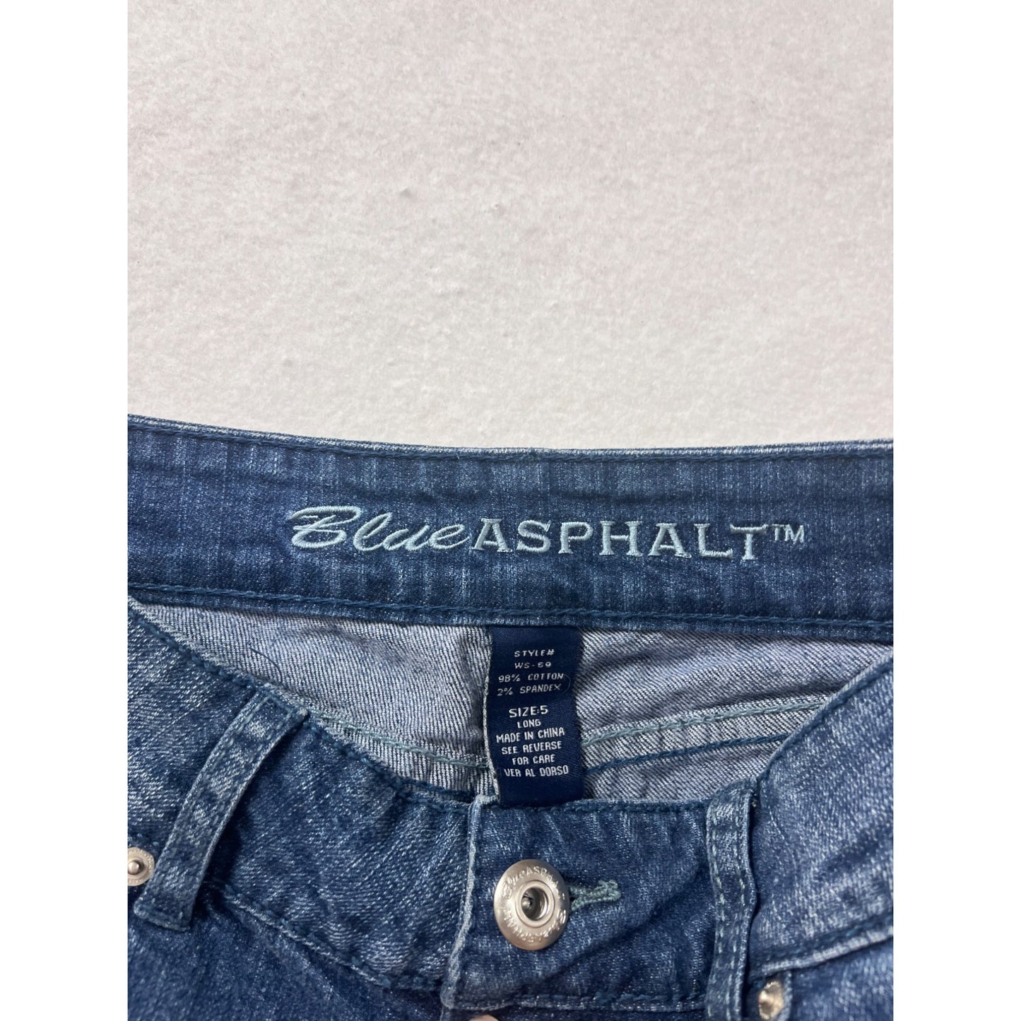 Blue Asphalt Flare Jeans Size 5 Medium Wash #8790