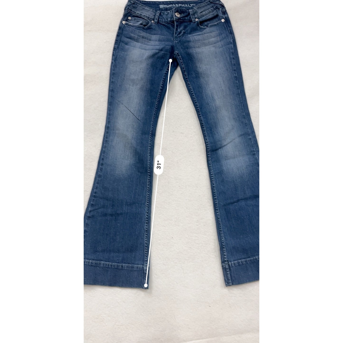 Blue Asphalt Flare Jeans Size 5 Medium Wash #8790