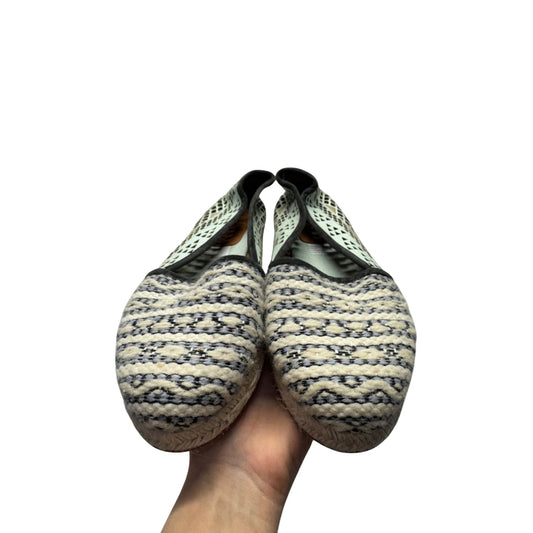 Handwoven Espadrille Flats With Leather Soles & Cutout Uppers Size 40 #9475