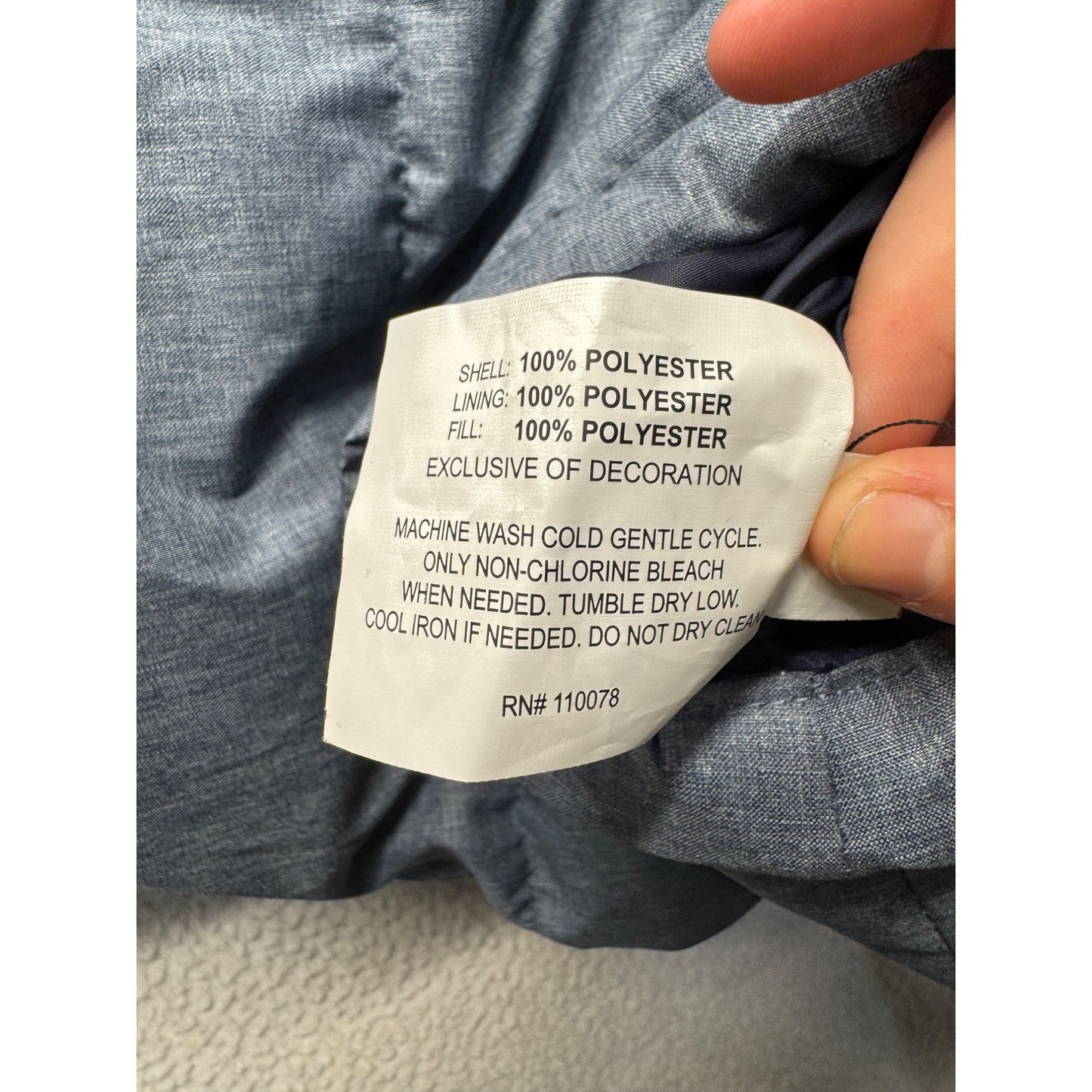 U.S. Polo Assn. Puffer Vest Gray Quilted Full-Zip XL #9293