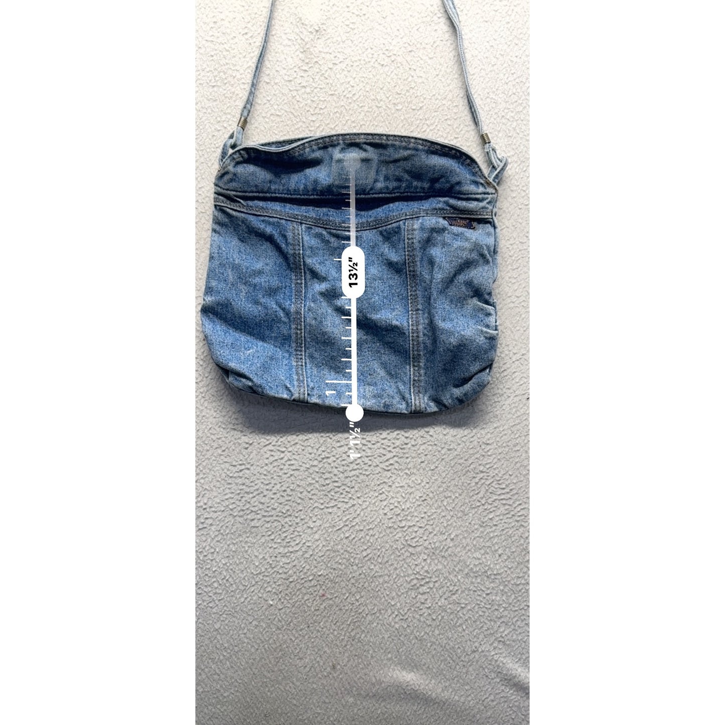 Shane Denim Crossbody Bag With Adjustable Strap & Zipper Closure #9906