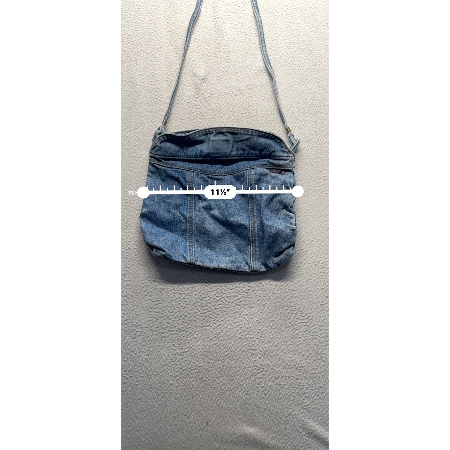 Shane Denim Crossbody Bag With Adjustable Strap & Zipper Closure #9906