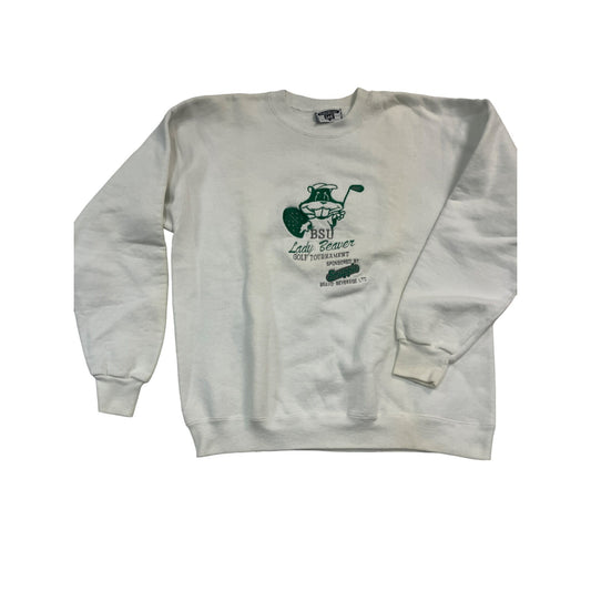 White BSU Golf Crewneck