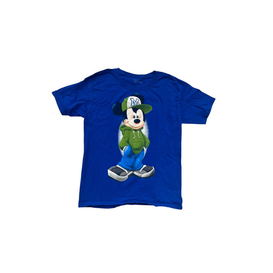 Disney Mickey Mouse Blue T-Shirt Youth Size M #602A