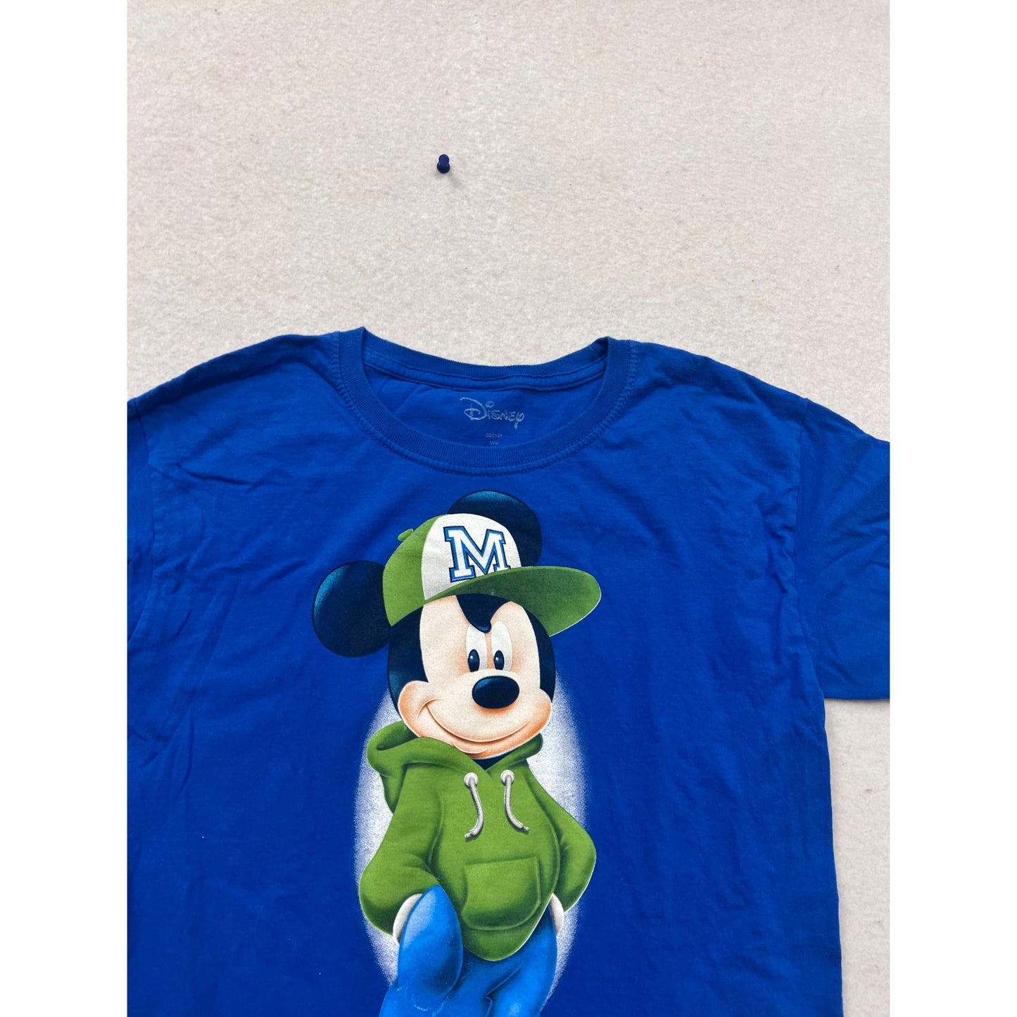 Disney Mickey Mouse Blue T-Shirt Youth Size M #602A