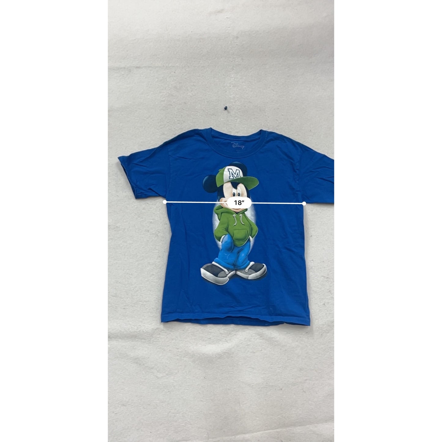 Disney Mickey Mouse Blue T-Shirt Youth Size M #602A