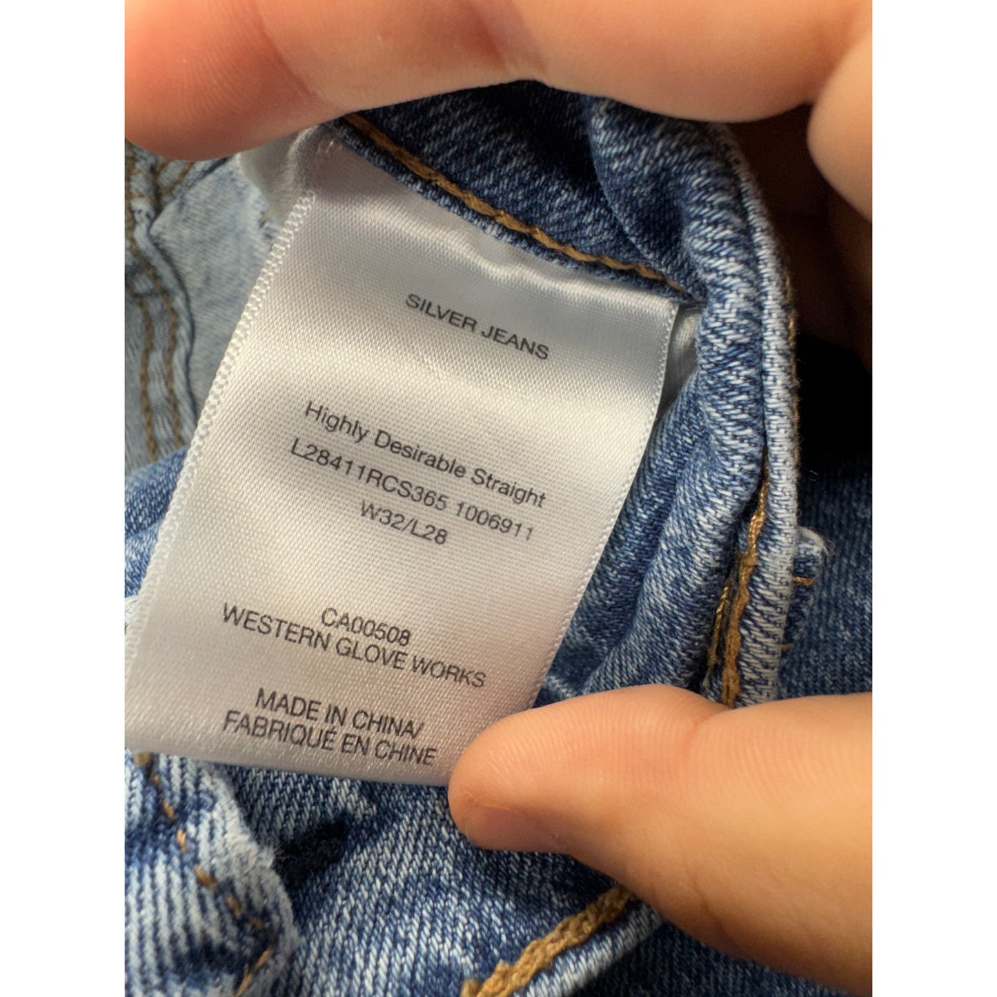 Silver Jeans Co. Highly Desirable Straight Jeans W32/L26 Blue Denim #322B