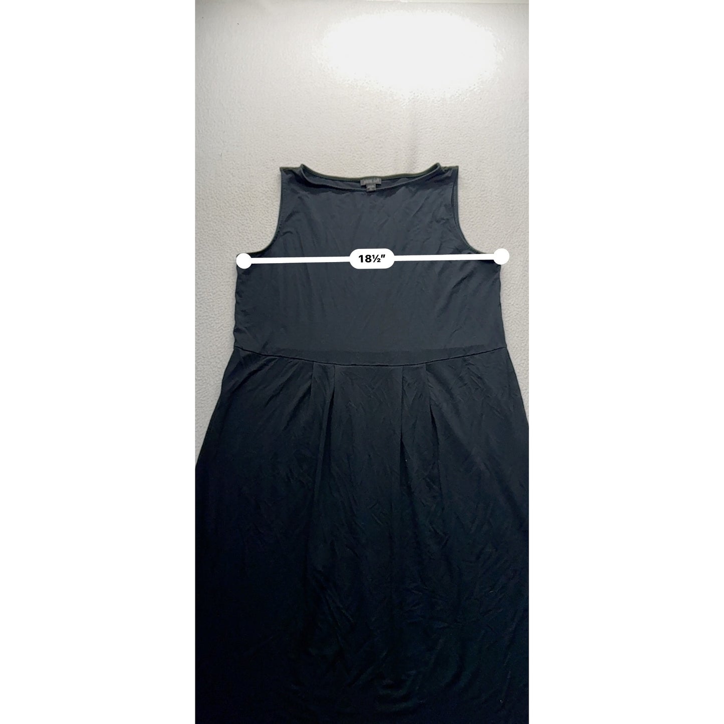 Sleek Charcoal Gray Draped Knee Length Business Dress With Pleated Skirt #9559