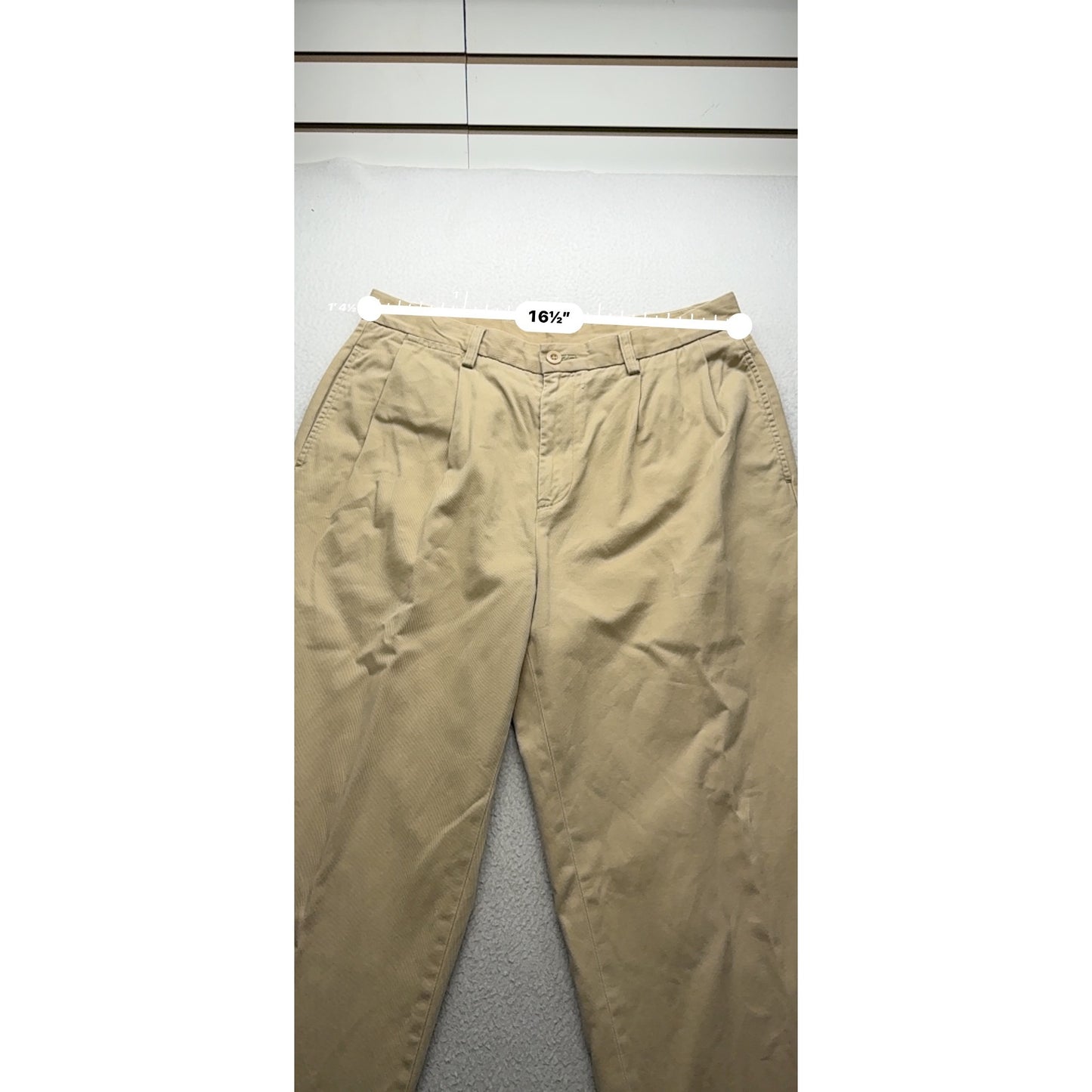 Nautica Classic Fit Khaki Cotton Pants 34W x 34L Beige Casual Trousers #9773