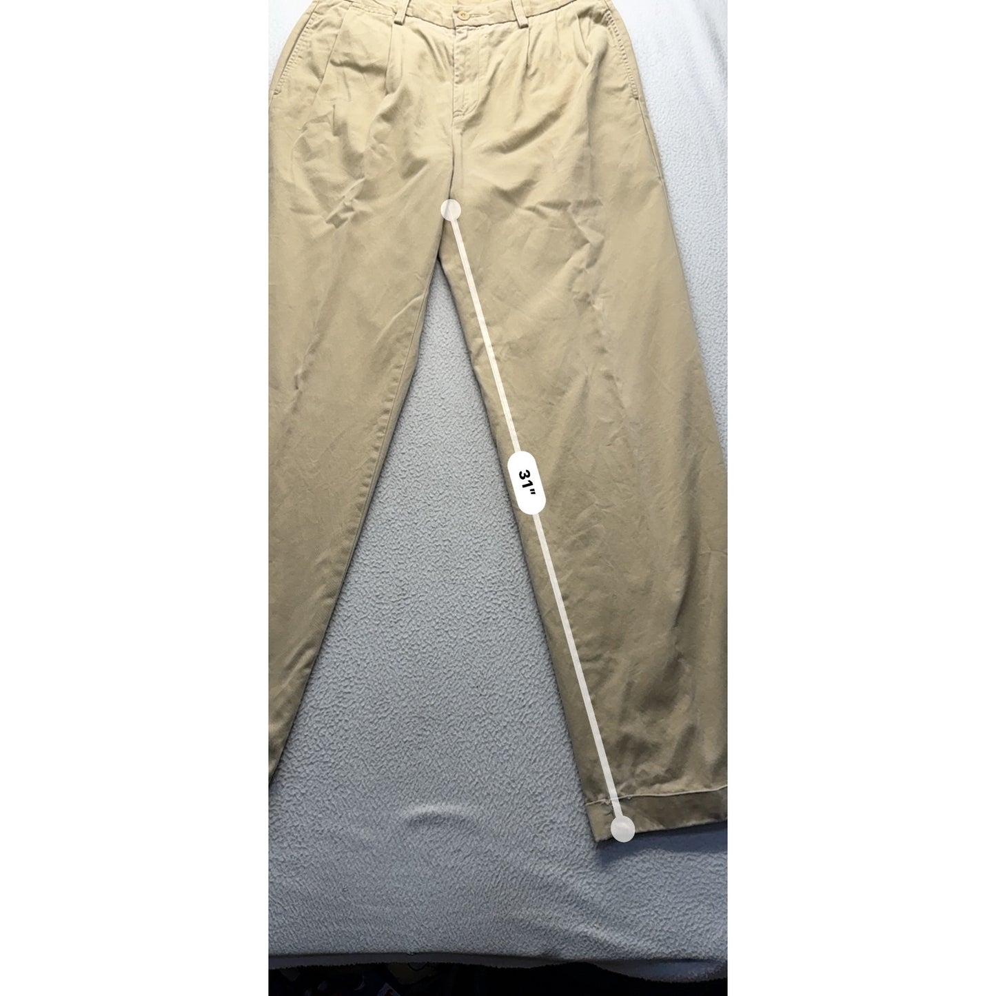 Nautica Classic Fit Khaki Cotton Pants 34W x 34L Beige Casual Trousers #9773