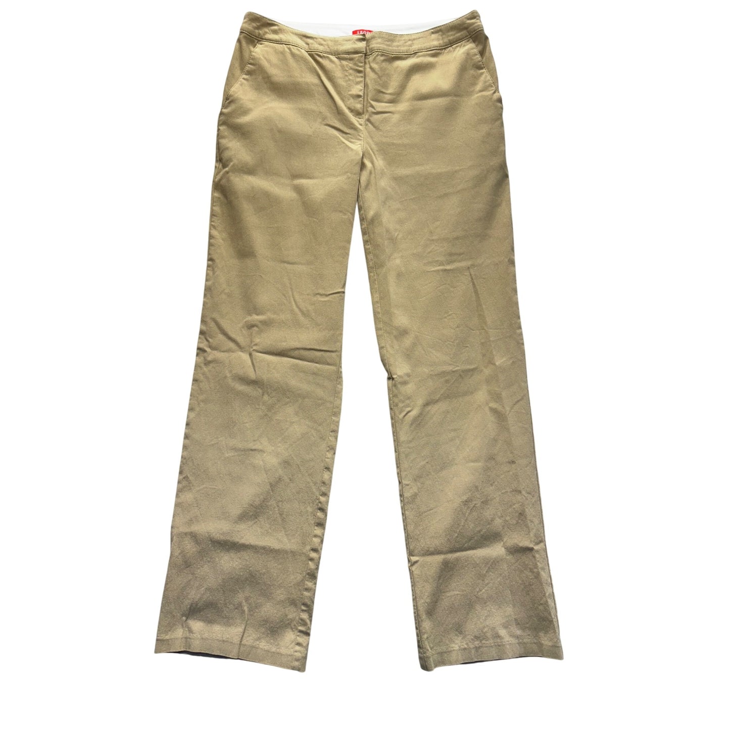 Izod Beige Straight-Leg Pants Size 8 Rayon/Nylon/Spandex Blend #200B