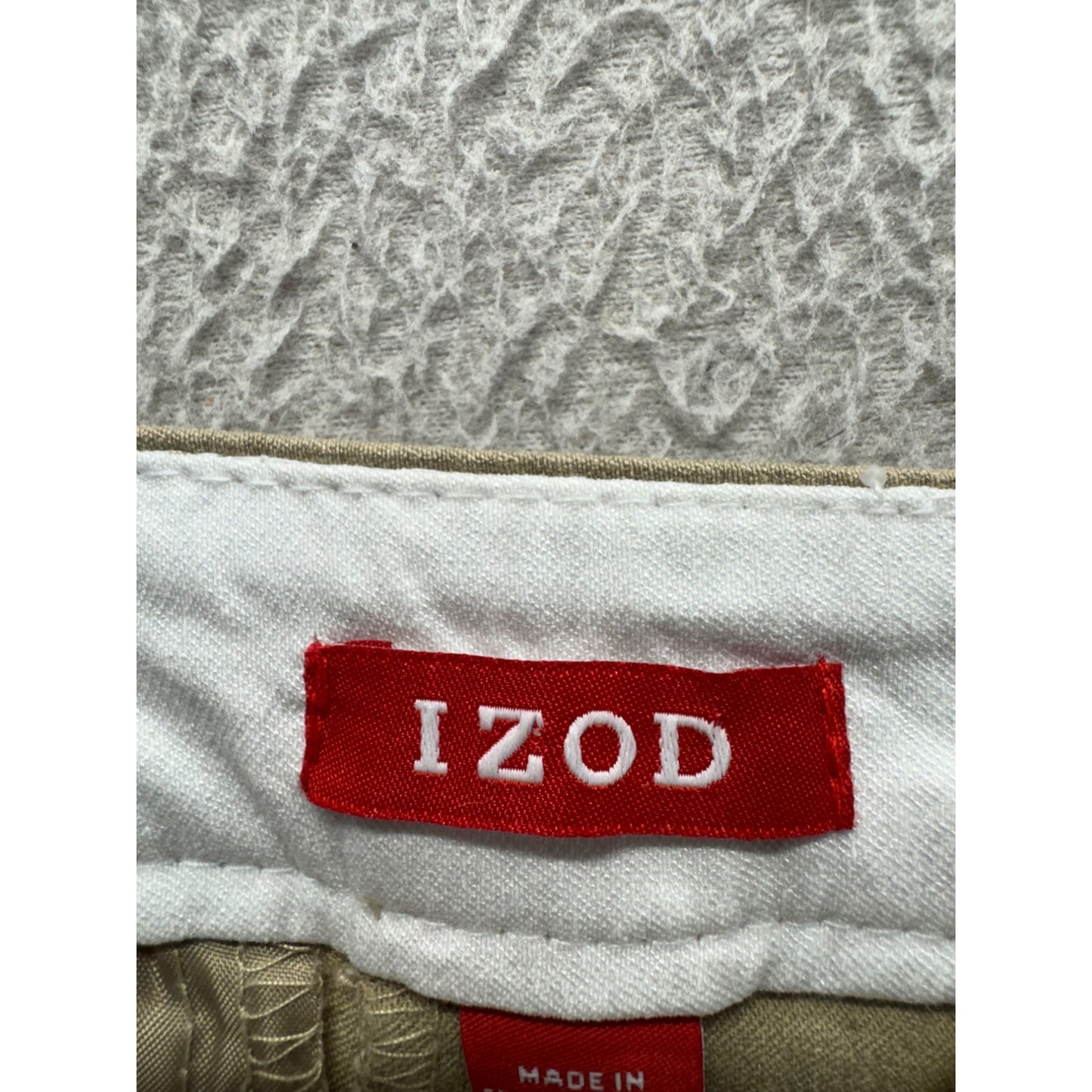 Izod Beige Straight-Leg Pants Size 8 Rayon/Nylon/Spandex Blend #200B