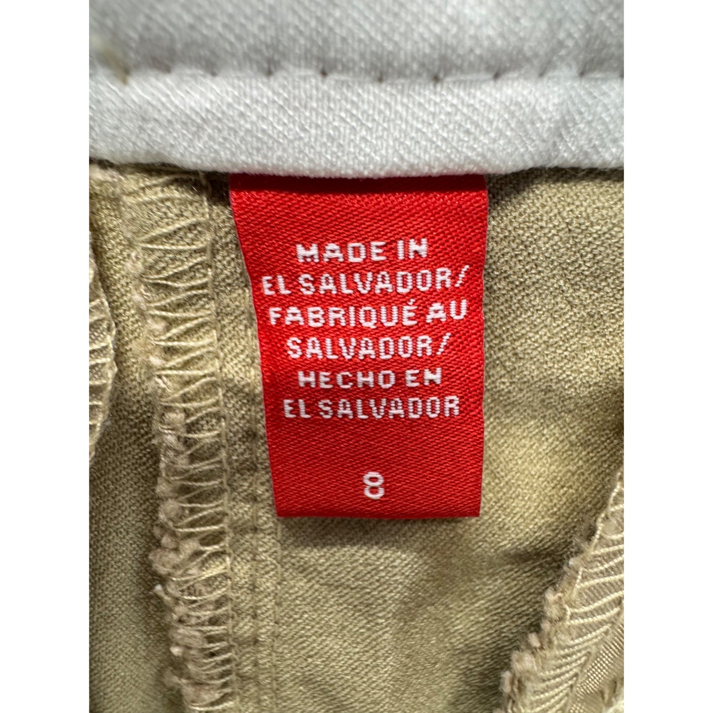 Izod Beige Straight-Leg Pants Size 8 Rayon/Nylon/Spandex Blend #200B