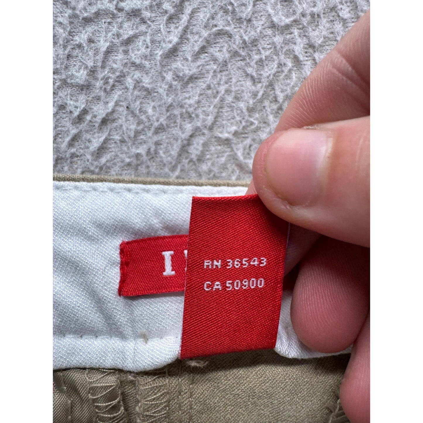 Izod Beige Straight-Leg Pants Size 8 Rayon/Nylon/Spandex Blend #200B